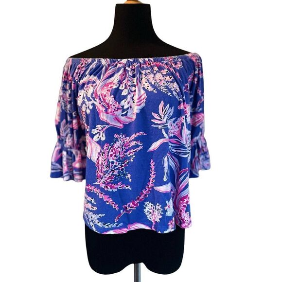 Lilly Pulitzer Channing Top in Wild Within XS - Picture 3 of 11